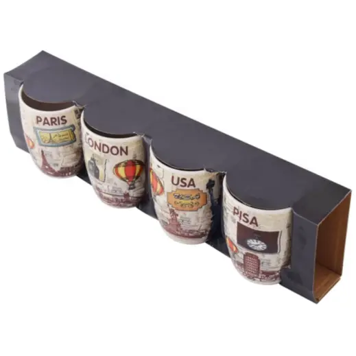 Java Jetsetter 4-Piece Mug Set Angle